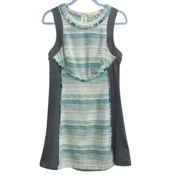 Rachel Rachel Roy Gray & Green Textured Knit Shift Dress Size 10 - Picture 1 of 13